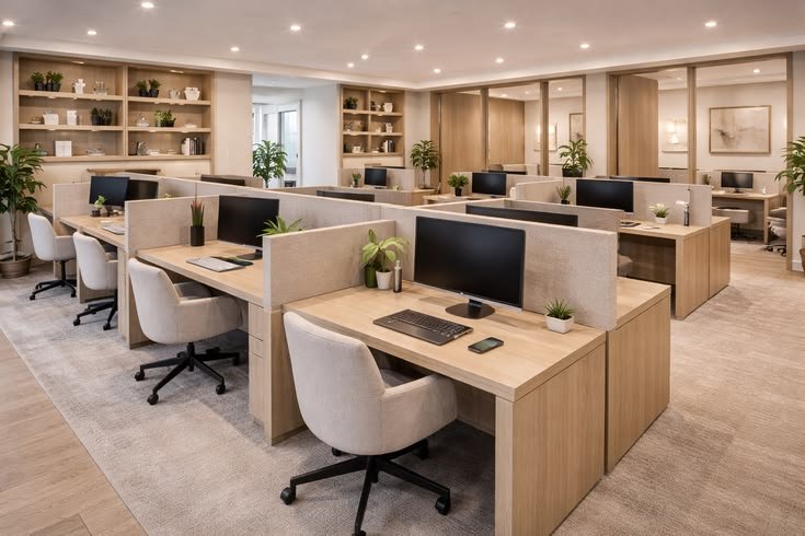 Professional office cleaning project