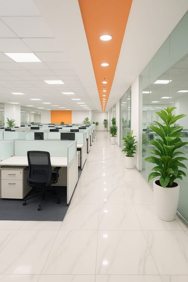 Professional office cleaning project