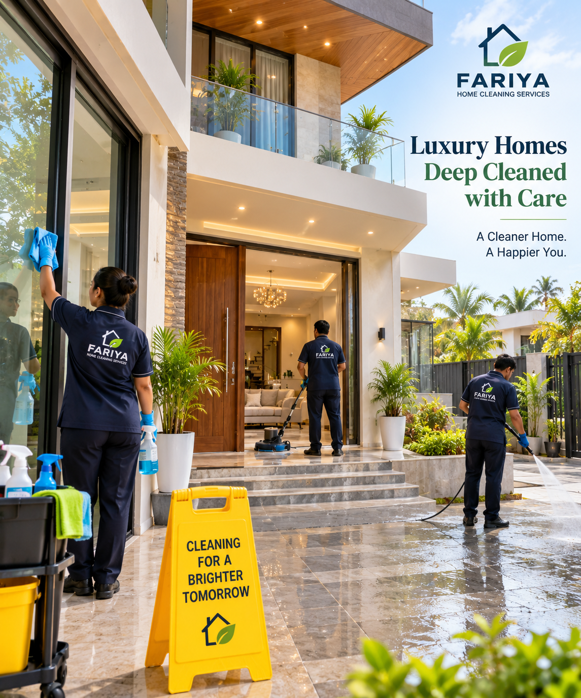 Luxury bungalow deep cleaning project by Fariya Home Cleaning Services